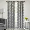 thumbnail image 3 of Achim Grace Buono II Decorative Curtain Shade and Finial, 66" - 120", Gray, 3 of 4
