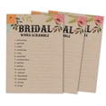 thumbnail image 1 of Inkdotpot 50-Pack Wedding Word Scramble Bridal ShowerGameCards Rustic Kraft FloralParty Wedding Supplies, 1 of 1