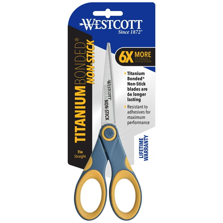 Westcott 8 Straight Titanium Bonded Non Stick Scissors, 2 Pack