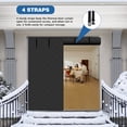 thumbnail image 2 of ROMUCHE Magnetic Thermal Door Cover For Winter, Fits 72'' X 80'' Door(Curtain Size 74'' X 82''), Insulated Door Curtain Keep Warm Winter&Cool Summer(Black), 2 of 7