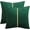 Dark Green, variant on Christmas Green Velvet Throw Pillow Covers 22x22 Pack of 2 with Gold Leather Forest Green Decorative Couch Pillowcase Luxury Modern Pillow Cover for Living Room Bedroom Sofa Cushion Bed