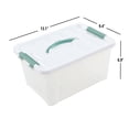 thumbnail image 2 of Ortodayes 14 Quart Small Storage Containers with Latch Lids, 6 Pack Clear Latch Box, 2 of 4