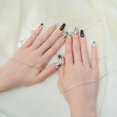 thumbnail image 2 of Uñas Postizas Sun&Beam Medianas Ballerina Negro Gris Plata, 2 of 6