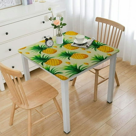 

ONETECH Pineapple Leaves Square Tablecloth for Picnic Dining Kitchen Farmhouse 100% Polyester Fiber 36*36