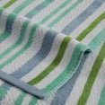 thumbnail image 3 of Cotton Stripe Textured (set of 2) OversizedBeach Towel - Blue Violet by Blue Nile Mills, 3 of 3