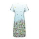thumbnail image 5 of Puntoco Vestido De Manga Corta Con Cuello En V, Vestido De Bolsillo De Manga Corta Con Botones Y Cuello En V Estampado Para Mujer Azul Claro (31416) L, 5 of 5
