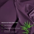 thumbnail image 4 of BNM 300 TC Rayon From Bamboo Sheet Set, Queen, Purple, 4 of 6