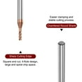 thumbnail image 4 of 2uds Cuadrado Nariz Extremo Molino 4mm Vástago 2mm x 8mm AlTiSin Recubierto Sólido Carburo 4 Flautas Extra Largo Fresado para Inoxidable Acero Aleación Endurecido Acero, 4 of 6
