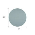 thumbnail image 3 of 8' Aqua Round Power Loom Area Rug, 3 of 9