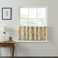 thumbnail image 2 of VHC Brands Dorset, Farmhouse Cafe Tier Curtain, Floral, Gold, 24x36, Set of 2, 2 of 3