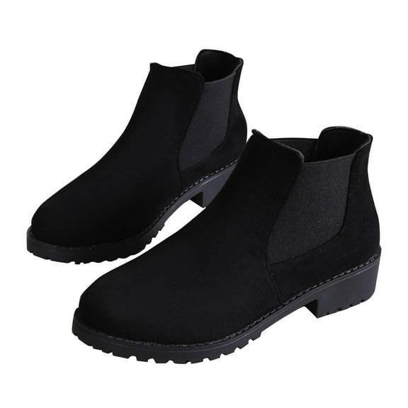 NOKIO Elegant Women'S Short Boots Minimalist Side Zipper Boots For Women Ankle Boots Short Boots Single Shoes For Ladies Casual Shoes Women'S Stylishankle Boots With Metallic Accents