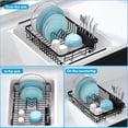 thumbnail image 4 of Secador de platos expandible de acero inoxidable JASIWAY negro, 4 of 8