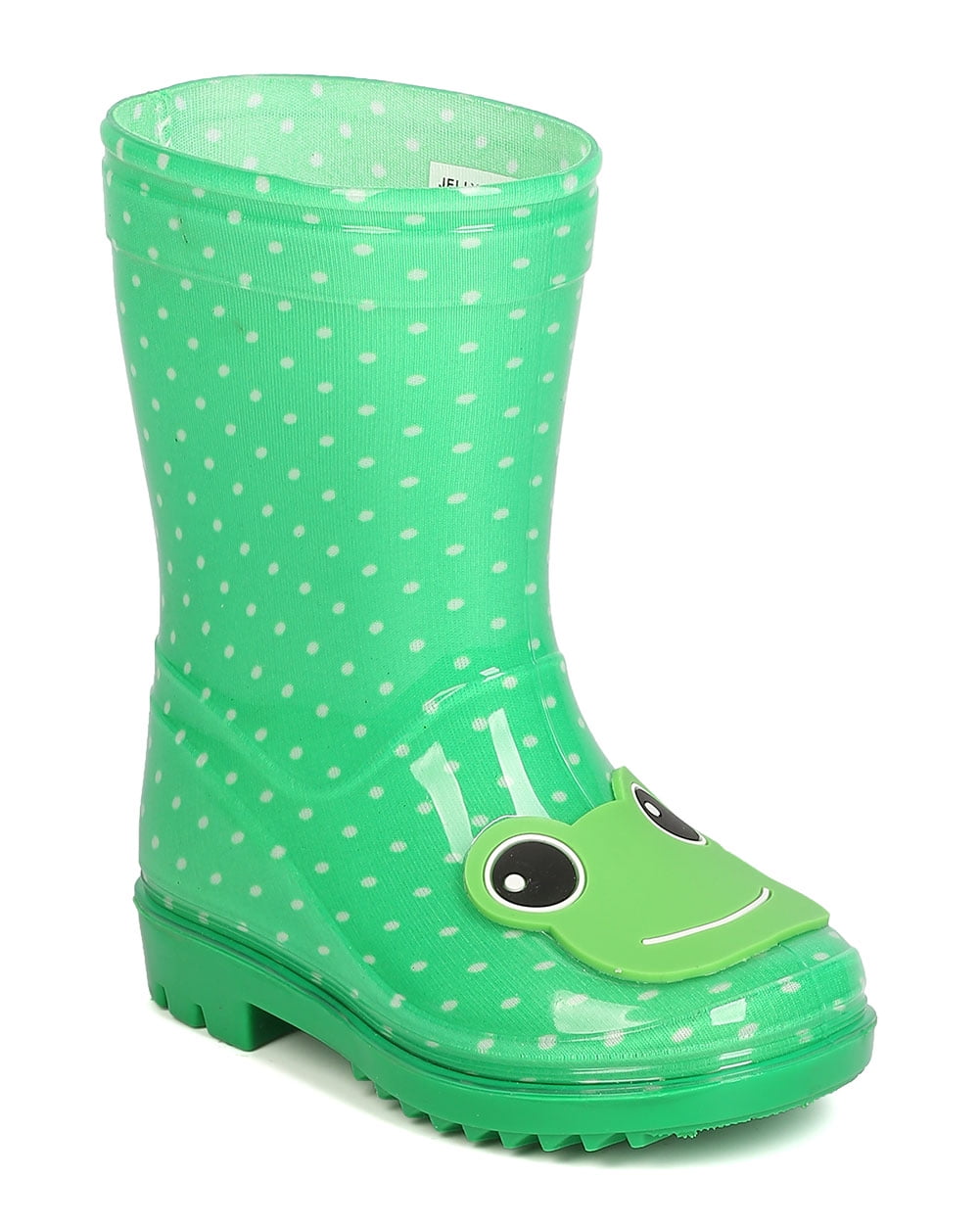 Toddler Blue EF69 Kids Boy Girl Polka Dot Jelly Round Toe Pull On Rain Boot