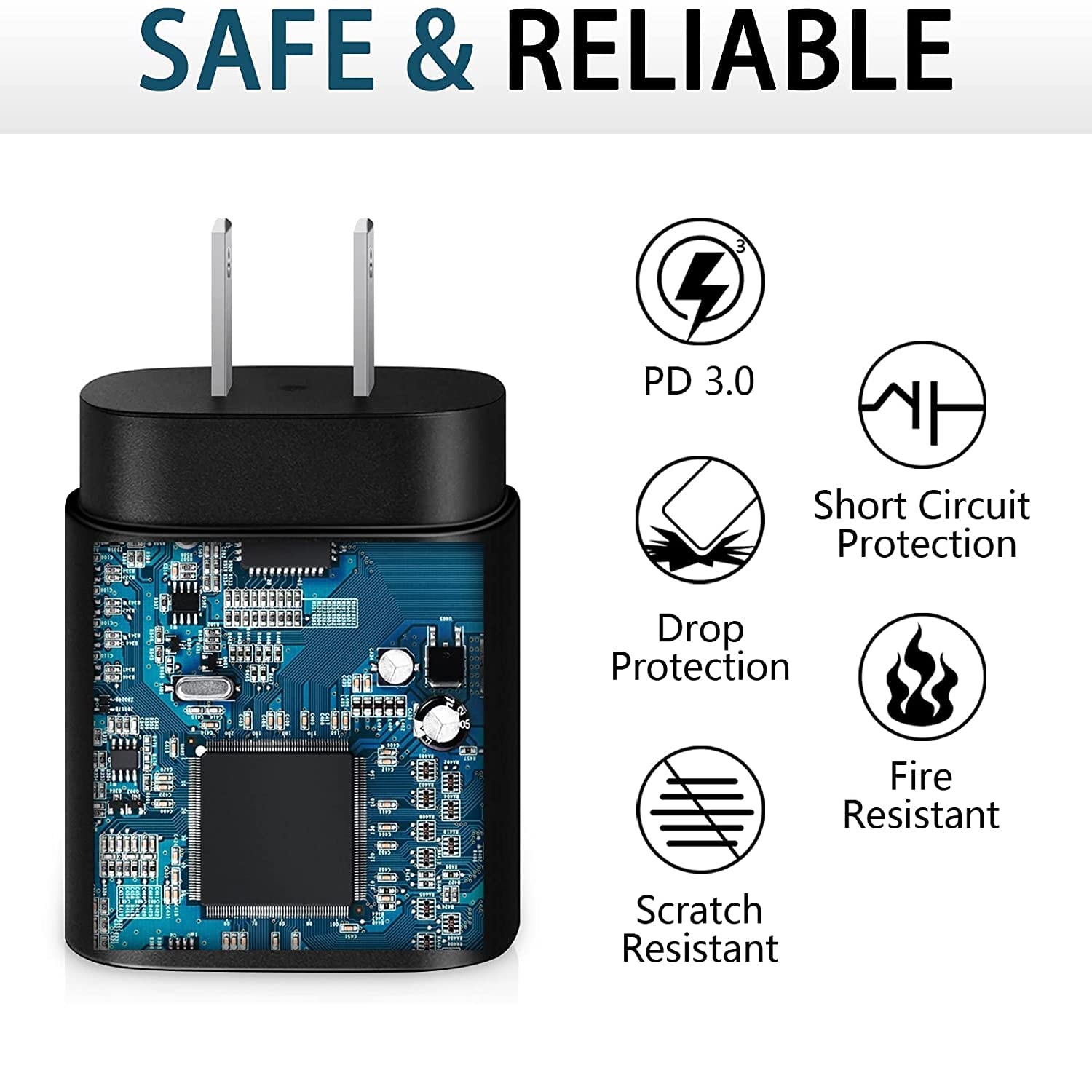 Supboyi 25W Super Fast USB-C Charger with 10ft Cable, 2-Pack photo 8