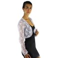 thumbnail image 3 of Black Long Sleeve Dressy Lace Bolero Shrug Jacket Size XXX-Large, 3 of 10