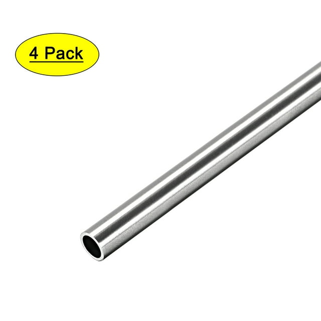 Uxcell 304 Stainless Steel Round Tubing Straight Pipes Tube 7mm x 0.8mm x 250mm