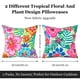 thumbnail image 3 of Fundas de Almohada QoBexim Tropical Floral 45x45 cm Impermeables Juego de 2, 3 of 8