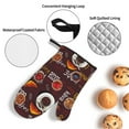 thumbnail image 3 of Daiia A Cup Of Black Coffee On A Saucer Pattern Oven Mitts and Pot Holders 4 pcs Set,High Heat Resistant 500 Degree Extra Thicken Long Kitchen Cotton Oven Glove, 3 of 6