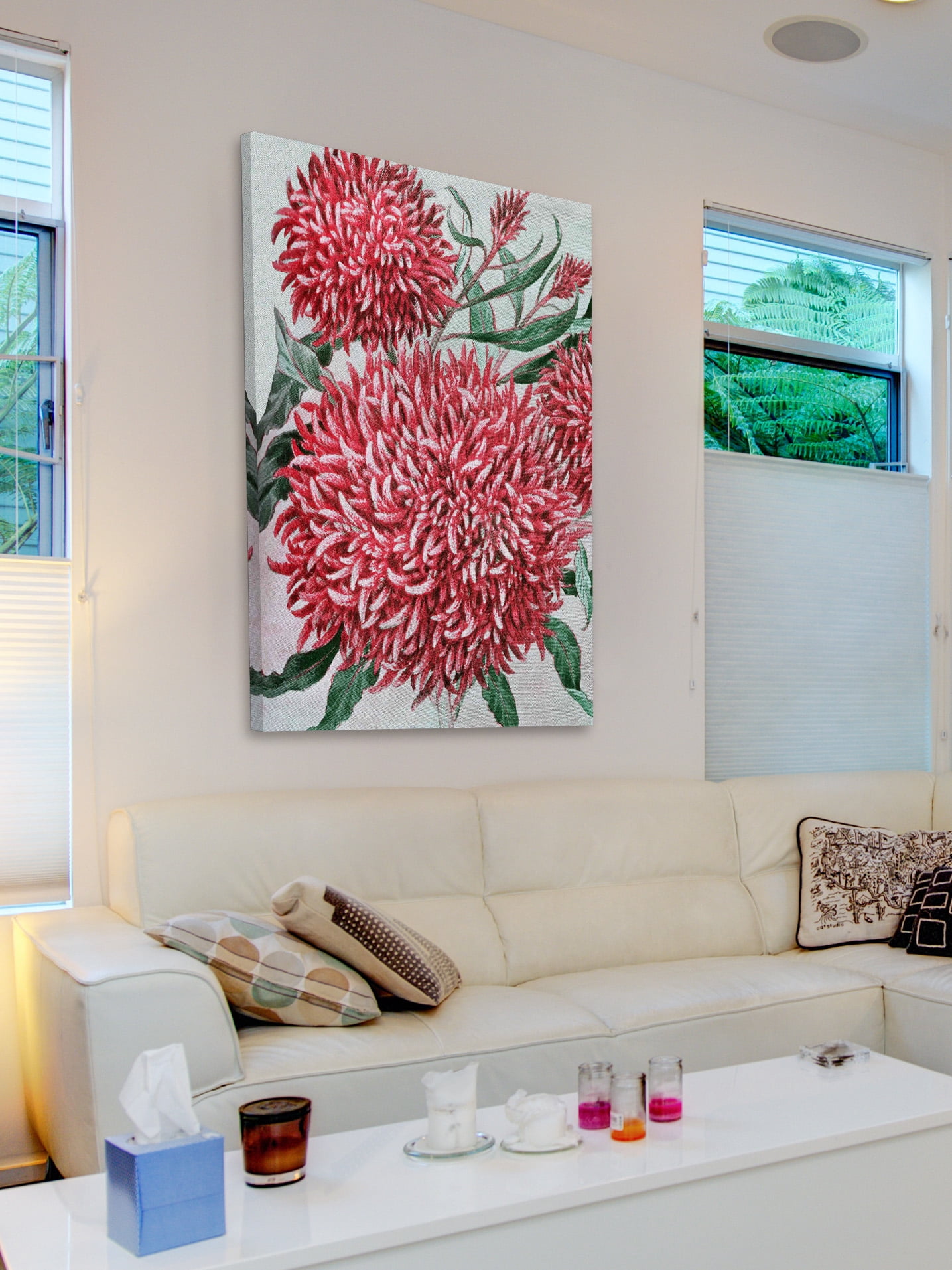 "Wool Flowers" Painting Print on Wrapped Canvas