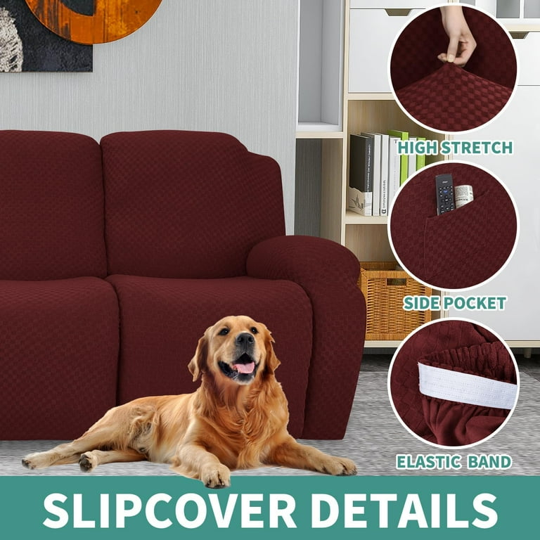 Recliner Slipcovers Red Chair Covers Walmart Subrtex Stretch