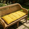 thumbnail image 6 of Outdoor Swing Cushion, 47.24x18.9 inch Cotton Linen Replacement Pad, Tufted Patio Bench Cushion for Porch Swing Garden Furniture Seat Backrest Decor, 6 of 6