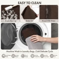 thumbnail image 5 of Bailu Waffle Bath Mat Rug, Super Absorbent Non-Slip Bath Mat, Bathroom Rug for Bathroom Floor Next to Tub, 17" x 24", Brown, 5 of 6