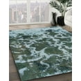 thumbnail image 3 of Ahgly Company Machine Washable Indoor Rectangle Abstract Columbia Blue Area Rugs, 4' x 6', 3 of 7
