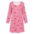 thumbnail image 5 of Auroural Girl'S Round Neck Long Sleeves Dress Homewear Sleeping Dress Kids, 5 of 9