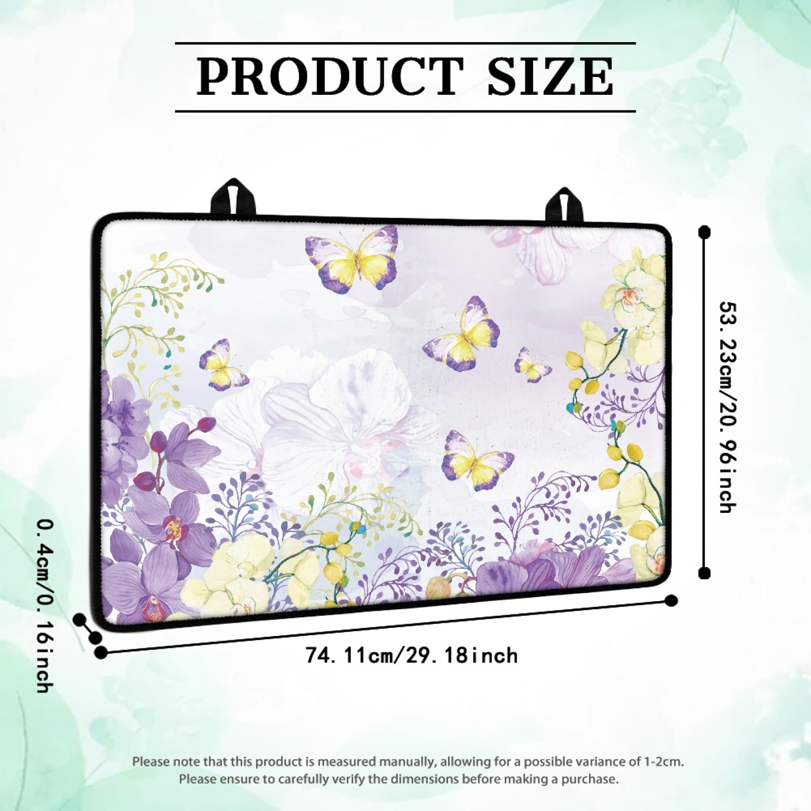Renewold Glass Stove Top Cover Non-slip Electric Stove Top Protector Cooktop Cover for Electric Stove, Heat Resistant Foldable Range Cover, 29'' x 21'', Butterfly Flower Violet