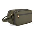 thumbnail image 1 of Dailiwei Toiletry Bag for Men, Large Travel Toiletries Bags with Water-Resistance Compartment, PU Leather Dopp Kit (Military green), 1 of 1