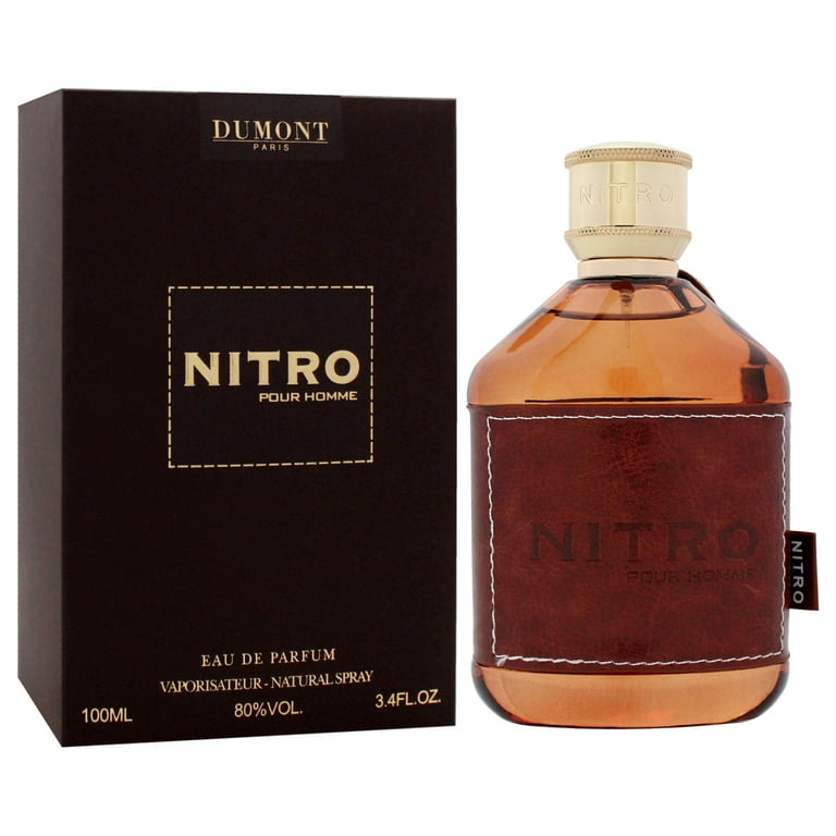 Dumont Nitro Pour Homme EDP Spray, Men's Woody Fragrance, 3.4 oz