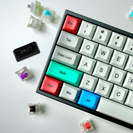 YSNOOWE 1Pack Black ABS Square Keycap for Mechanical Keyboard Backlight Replacement Personalization 4x0.79x0.59in