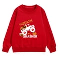 thumbnail image 4 of Coerni Boys Girls Halloween Sweatshirt Cartton Truck Spooky Pumpkin Graphic Pullover Kids Fall Fashion Long Sleeve Tops, 4 of 6