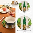 thumbnail image 3 of FREEAMG St.Patrick's Day Gnome Round Trivets Pot Holders 2 Pcs, Heat Resistant Cotton Thread Weave Trivets for Hot Dishes, Cooking, Baking, Farmhouse, Kitchen Decor, 3 of 7