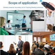 Presentation Remote 2.4GHz Wireless Presenter USB PowerPoint PPT Flip Pen, Pointer Clicker Presenter with Red Light for Mac, Computer, Laptop, for Teacher, Office Use