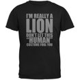 thumbnail image 1 of Halloween Human Lion Costume Black Adult T-Shirt, 1 of 1
