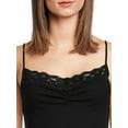 thumbnail image 4 of Self Esteem Juniors’ Cinched Front Lace Trim Cami, 4 of 5