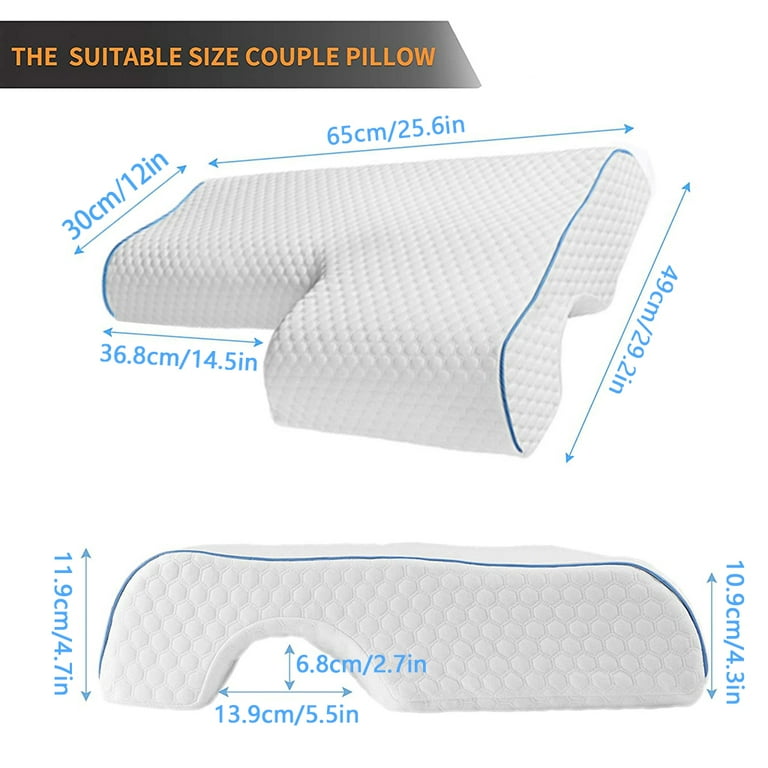 Arch U-Shaped Curved Memory Foam Sleeping Neck Cervical Pillow with Hollow  Design Arm Rest Hand Pillow for Couple Side Sleepers