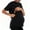 ZA-Black-maternity clothes, variant on Frostluinai Women's Oversize Nursing Breastfeeding Shirts Hidden Slit Double Layer Maternity Shirt Short Sleeve Loose Fit Maternity Tops