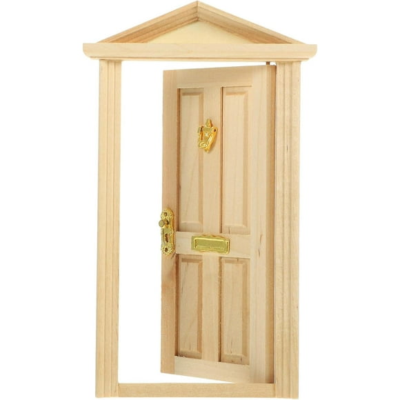 Wooden Dollhouse Door Dollhouse Door 1 12 Scale, Mini Wooden Door, Dollhouse Front Door 1 12 Scale, Mini Wooden Door for Dolls DIY Dollhouse Furniture