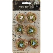Cradle Bird Nest With Eggs 1.75" 6/pkg-r