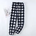 thumbnail image 4 of JJHGVB Flannel Pajama Pants Women Plaid Pajama Pants Pajama Pants with Pockets Comfy Pants Women Lightweight Pants Women Fleece Pants Women's Flannel Pajama Pants Blue M, 4 of 4