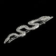 thumbnail image 4 of Alloy Rhinestone Hair Barrettes Snake Hair Clips Ponytail Holder for Women Girls Platinum 65x25x5.5mm, 4 of 4