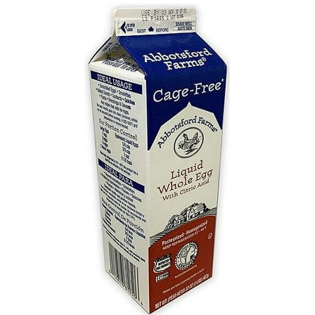 Abbotsford Gluten Free Liquid Whole Egg with Citric Acid, 2 Pound Carton -- 15 per case.