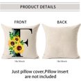 thumbnail image 2 of Monogram Letter F Sunflower Pillow Covers 18x18 Inch,Spring Decor Throw Pillow Case Cushion Cover Summer Farmhouse Decor for Couch Sofa,Family Last Name Initial Pillow Case,Home Decorations, 2 of 6