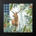 thumbnail image 2 of Allen, Kimberly 12x12 Black Modern Framed Museum Art Print Titled - Woodland Christmas 1, 2 of 5