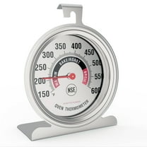 Efengcook Oven Thermometer, Large Dial, Stainless Steel, Analog Display, Oven Thermometer