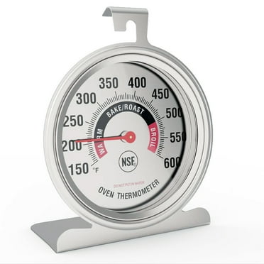 Efengcook Oven Thermometer, Large Dial, Stainless Steel, Analog Display, Oven Thermometer