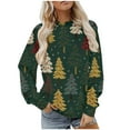 thumbnail image 2 of Craaazy Christmas Vintage Printed Round-neck Pullover For Men And Women's Casual Sporty Gifts Long-sleeved Fleece Sweatshirt To ps, 2 of 9