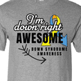 thumbnail image 4 of Inktastic Im Down Right Awesome Down Syndrome Awareness with Arrow T-Shirt, 4 of 5